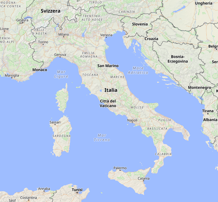 Mappa degli interpelli pubblicati per provincia